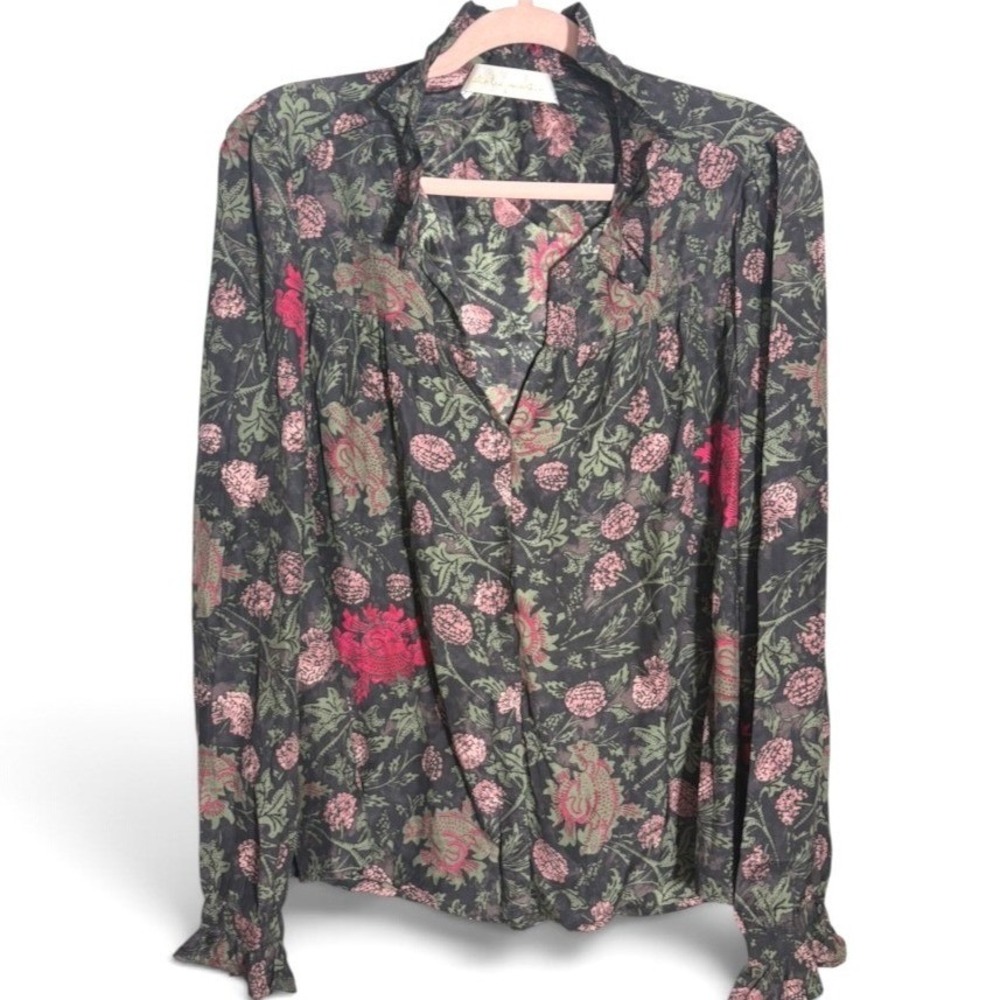 Natalie Martin Georgia Top Blouse 100% Silk NWOT sz L